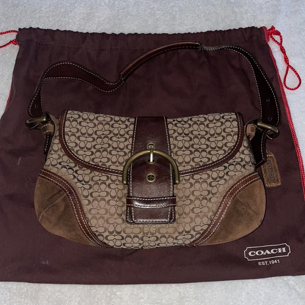 Brown Coach Signature Brown Hobo Purse